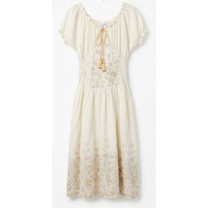 My beachy side womens large cream maxi dress long prairie cottagecore